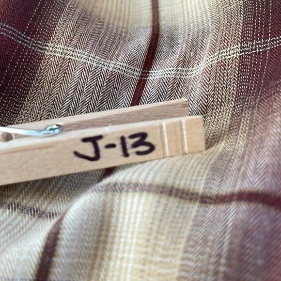 PRANA MEN'S RED BROWN GOLD CREAM PLAID WOVEN SHIRT - Picture 9 of 9